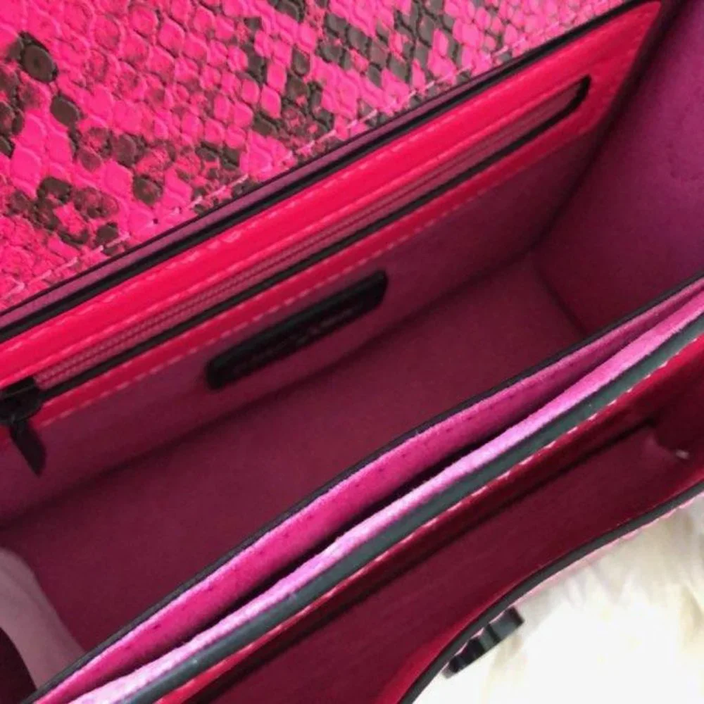 Betsey Johnson Neon Pink Flap Crossbody